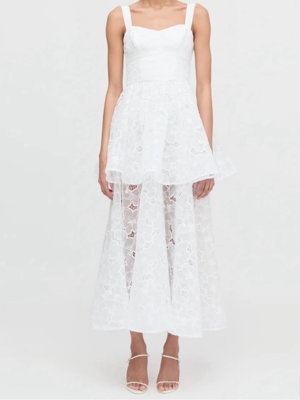 Hill House The Isabelle Dress - White Floral Organza